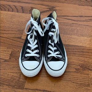 Black high top converse